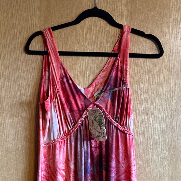 ONE WORLD Pink and Purple Maxi Dress - Picture 1 of 4